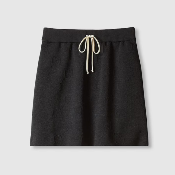 XXL Black Gucci GG all over print A-line skirt - Picture 4 of 10